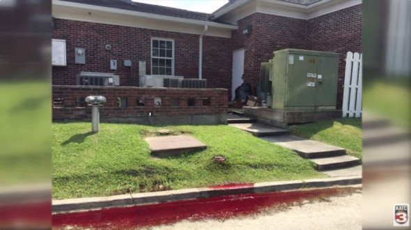 Человеческая кровь вытекла на улицу в столице Луизианы (США)
